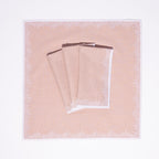 Henriette - Luxury Linens Napkins Flamestitch Napkins Dusty Pink Napkins (set of 4)