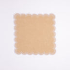 Henriette - Luxury Linens Napkins Flamestitch Sand with White Napkins (set of 4)