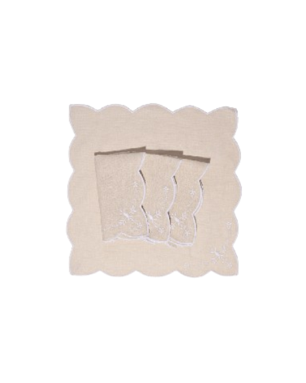 Floral Sand Napkins (set of 8)