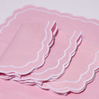 Henriette - Luxury Linens Napkins Marigold Napkins in Baby Pink (set of 4)