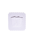Henriette - Luxury Linens Napkins Marigold Napkins in White/White (set of 4)