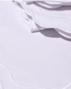Henriette - Luxury Linens Napkins Marigold Napkins in White/White (set of 4)