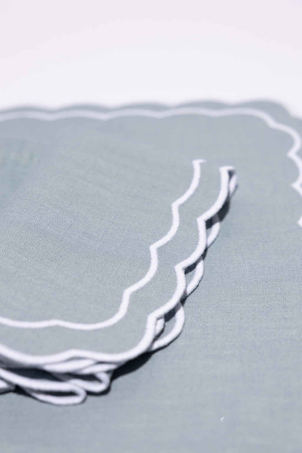 Henriette - Luxury Linens Napkins Marigold Stone Blue Napkins (set of 4)