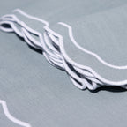 Henriette - Luxury Linens Napkins Marigold Stone Blue Napkins (set of 4)