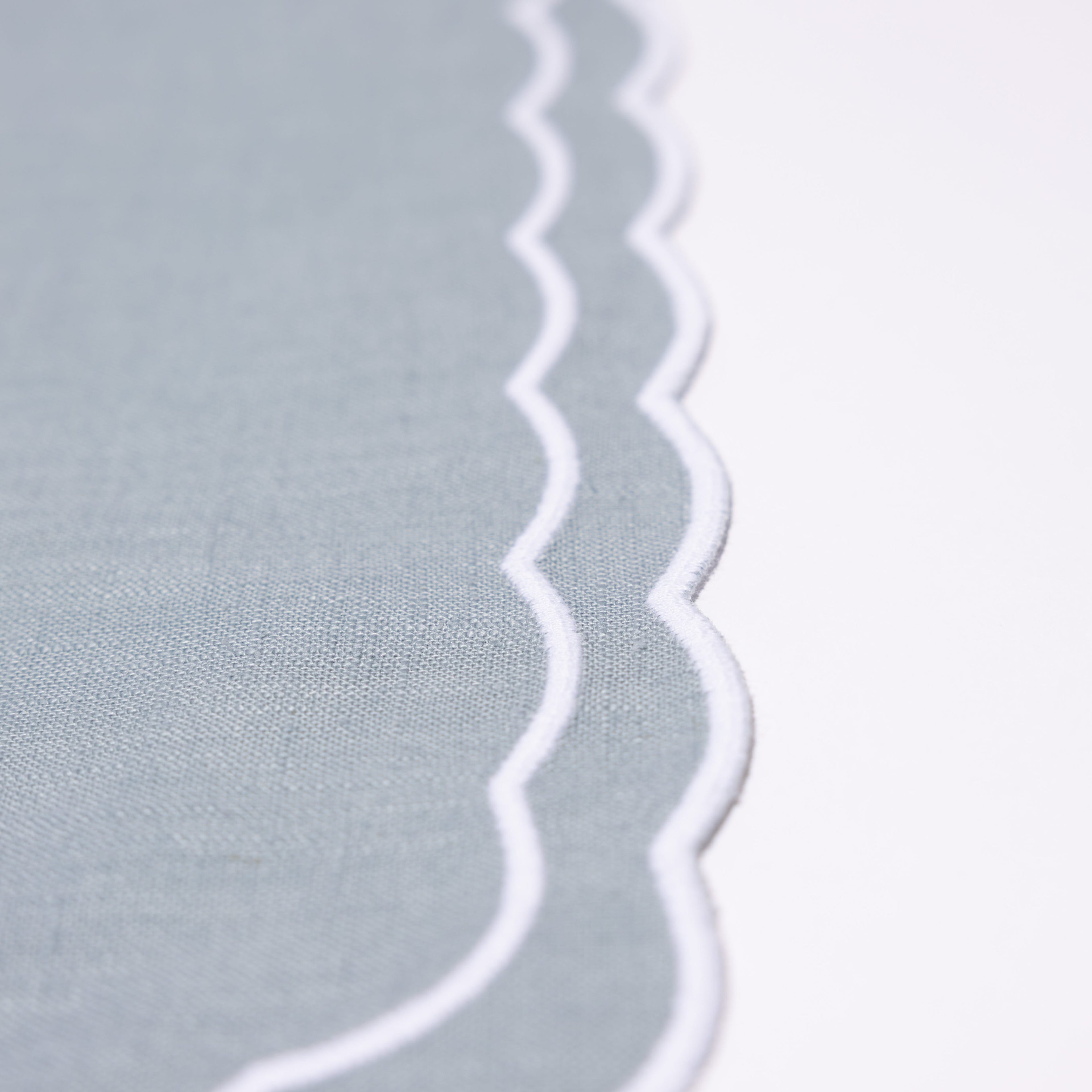 Henriette - Luxury Linens Napkins Marigold Stone Blue Napkins (set of 4)