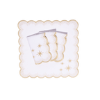 Henriette - Luxury Linens Napkins Starlight White with Metallic Gold Napkins (set of 4)