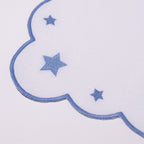 Henriette - Luxury Linens Napkins Superstar Napkins White Hydrangea Blue (set of 4)