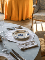 Henriette - Luxury Linens Octagon Placemat White/White