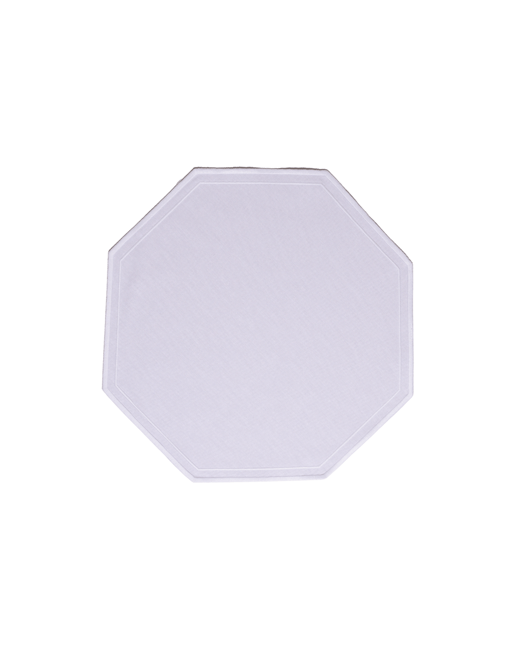 Henriette - Luxury Linens Octagon Placemat White/White (set of 4)
