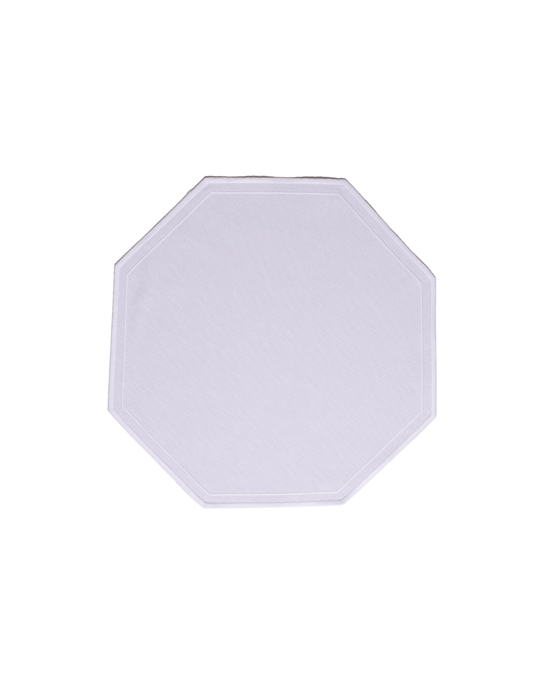 Henriette - Luxury Linens Octagon Placemat White/White (set of 4)
