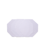 Henriette - Luxury Linens Octagon Placemat White/White (set of 4)