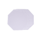 Henriette - Luxury Linens Octagon White with White Placemats (set of 4)