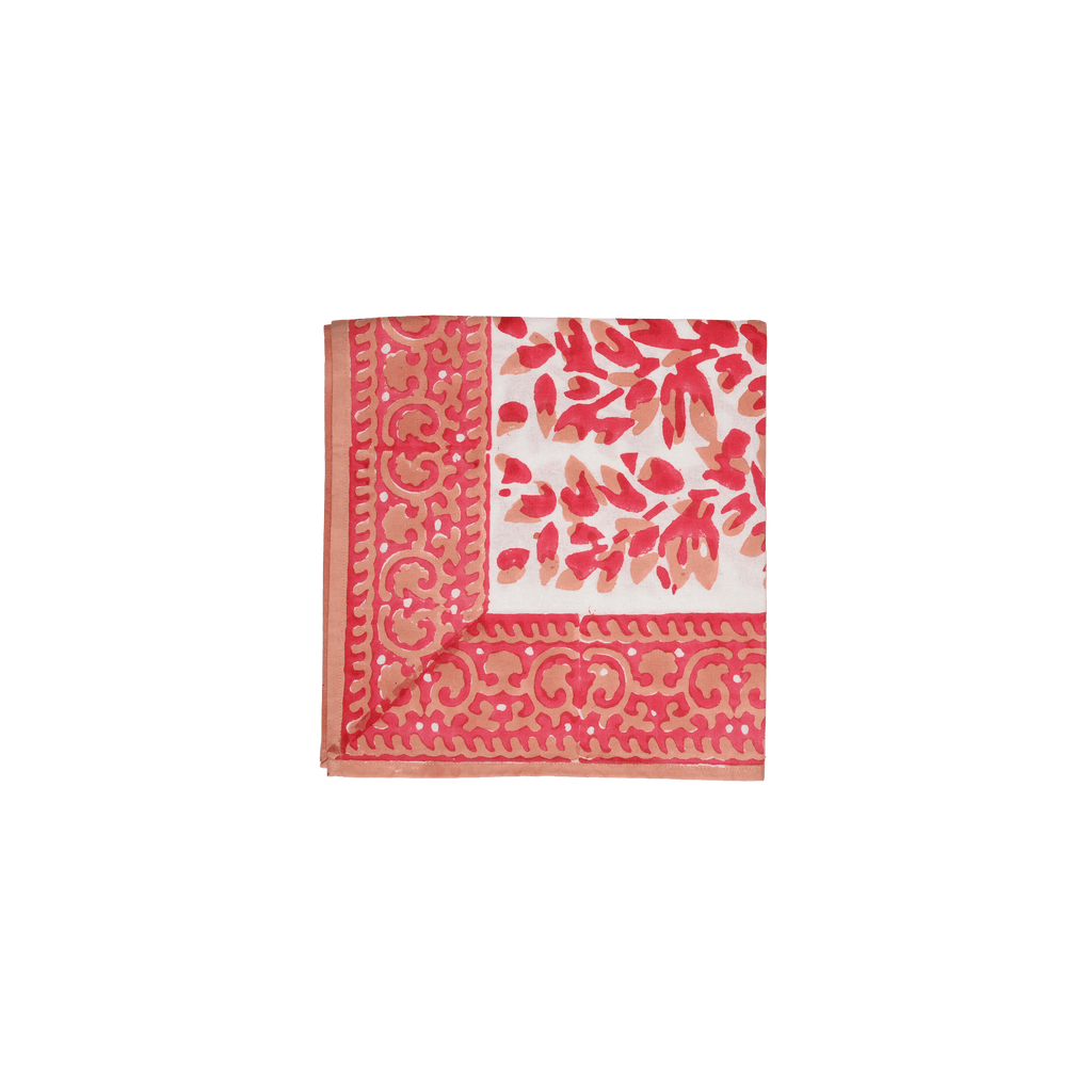 Henriette - Luxury Linens Oliva Peach/ Pink Napkins (set of 4)