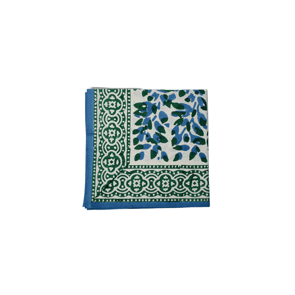 Henriette - Luxury Linens Oliva Sea Green/ Blue Napkins (set of 4)