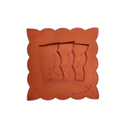 Henriette - Luxury Linens Orange Floral with Rusty Napkins (set of 4)