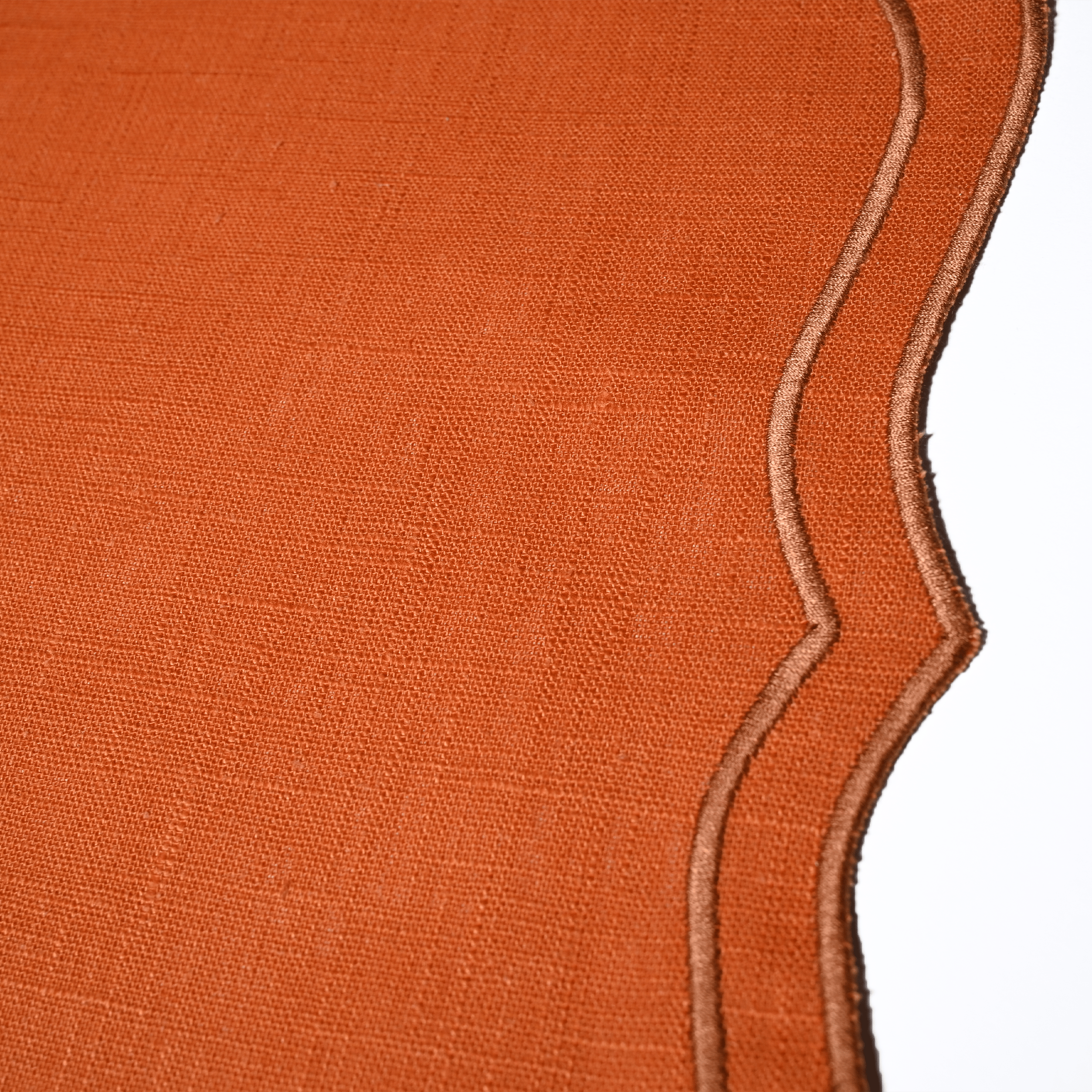 Henriette - Luxury Linens Placemats Aurelia Dusty Orange with Amber Placemats (set of 4)