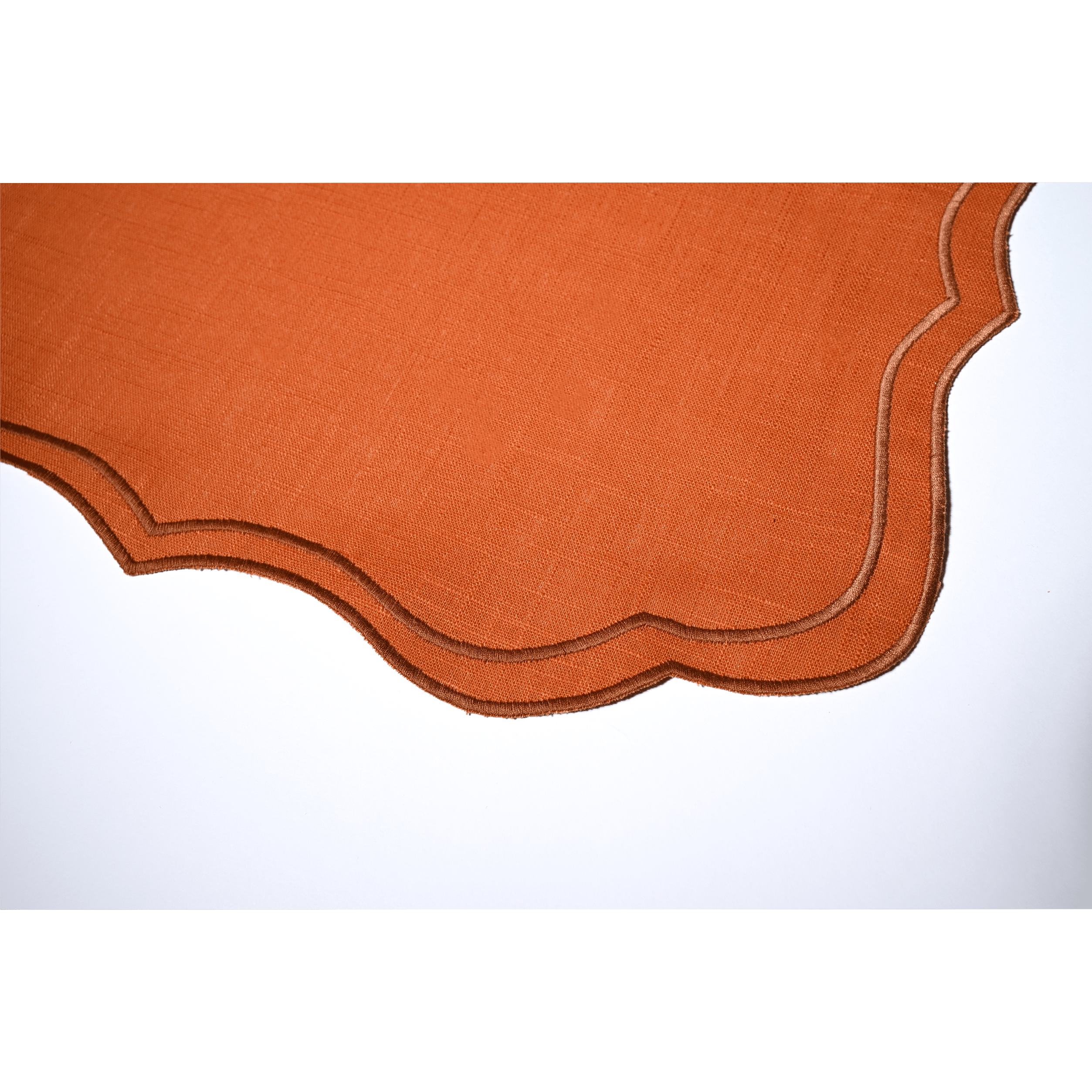 Henriette - Luxury Linens Placemats Aurelia Dusty Orange with Amber Placemats (set of 4)