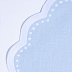 Henriette - Luxury Linens Placemats Bluebell Oval Pale Blue Placemats (set of 4)