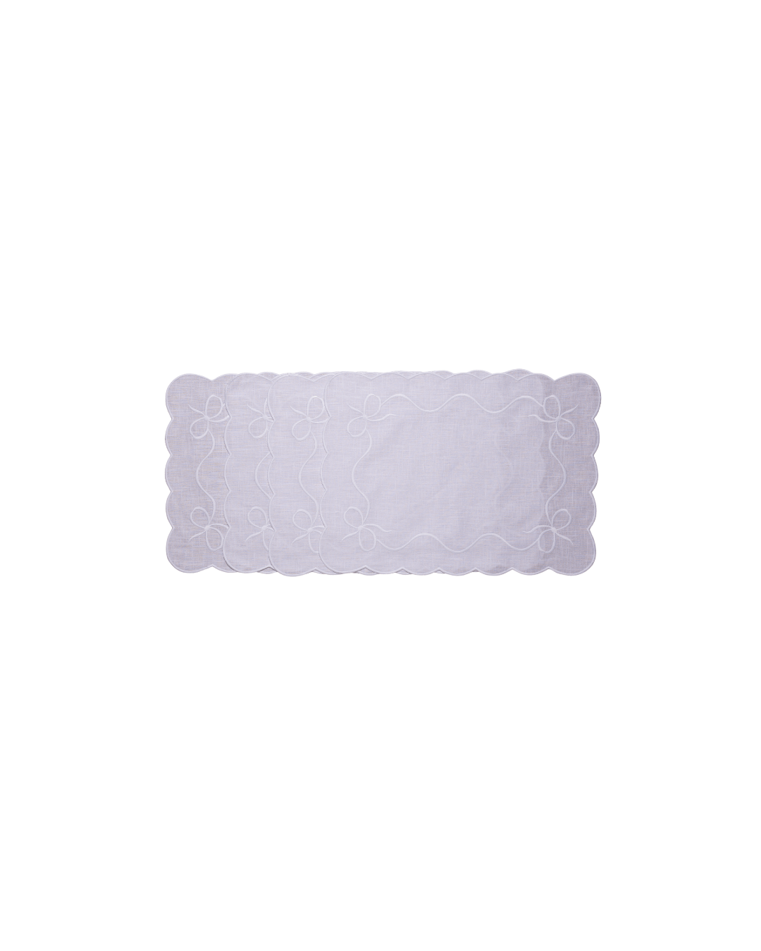 Henriette - Luxury Linens Placemats Bow Classic Placemat White/White (set of 4)