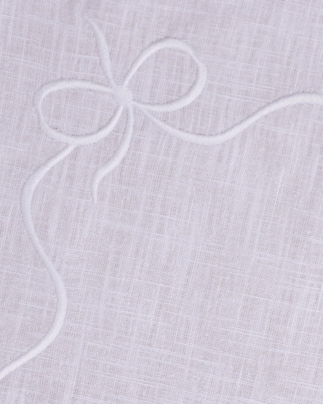 Henriette - Luxury Linens Placemats Bow Classic Placemat White/White (set of 4)
