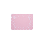 Henriette - Luxury Linens Placemats Classic Bow Baby Pink with White Placemats (set of 4)