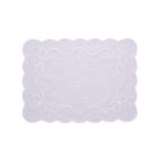 Henriette - Luxury Linens Placemats Classic Bow White with White Placemats (set of 4)