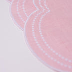Henriette - Luxury Linens Placemats Daisy Placemat in Baby Pink (set of 4)