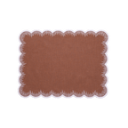 Henriette - Luxury Linens Placemats Flamestitch Caramel with White Placemats (set of 4)