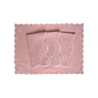 Henriette - Luxury Linens Placemats Floral Dusty Pink with Pink Placemats (set of 4)