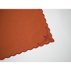 Henriette - Luxury Linens Placemats Floral Orange with Rusty Placemats (set of 4)