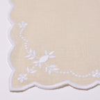 Henriette - Luxury Linens Placemats Floral Placemat in Sand (set of 4)
