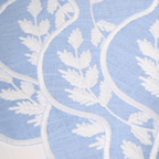 Henriette - Luxury Linens Placemats Floral Round Blue with White Placemats (set of 4)