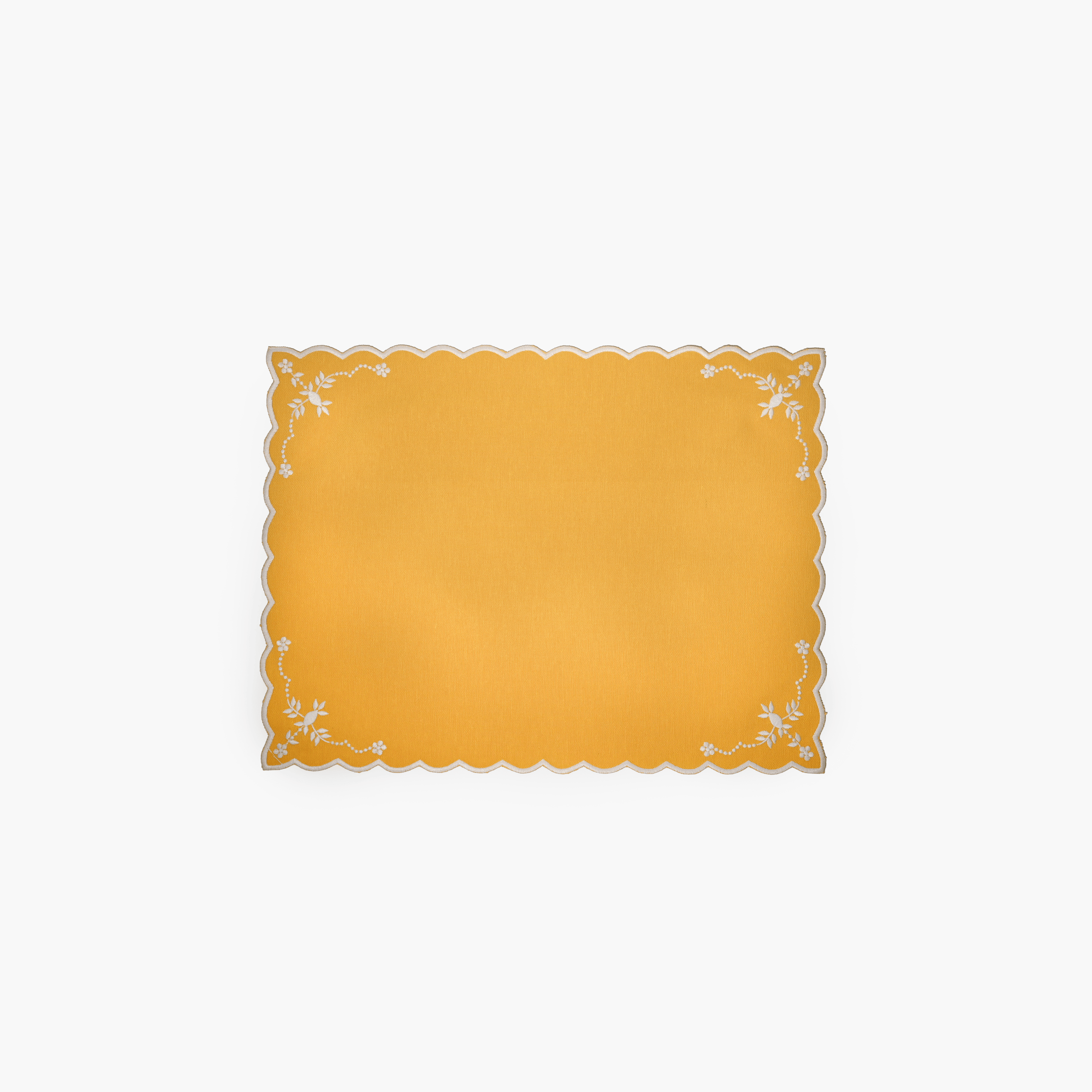Henriette - Luxury Linens Placemats Floral Yellow Placemats (set of 4)