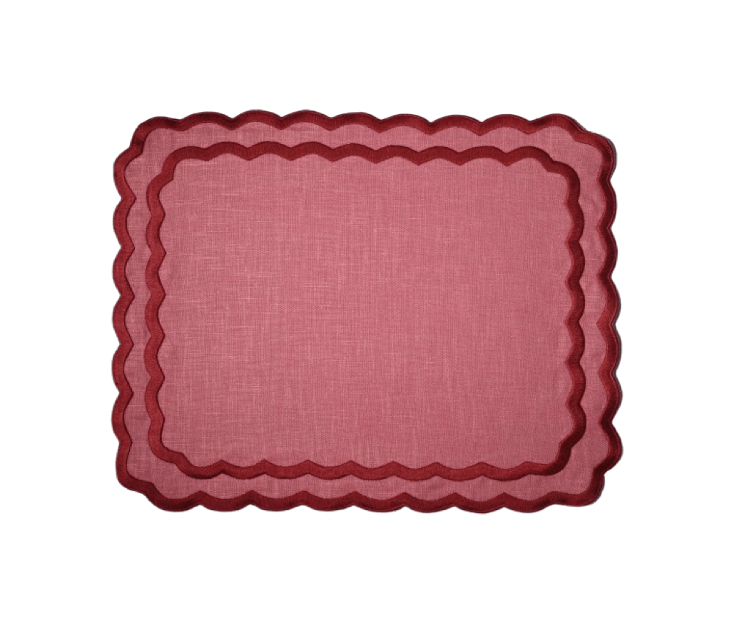 Henriette - Luxury Linens Placemats Marigold Clay Pink Placemats (set of 4)