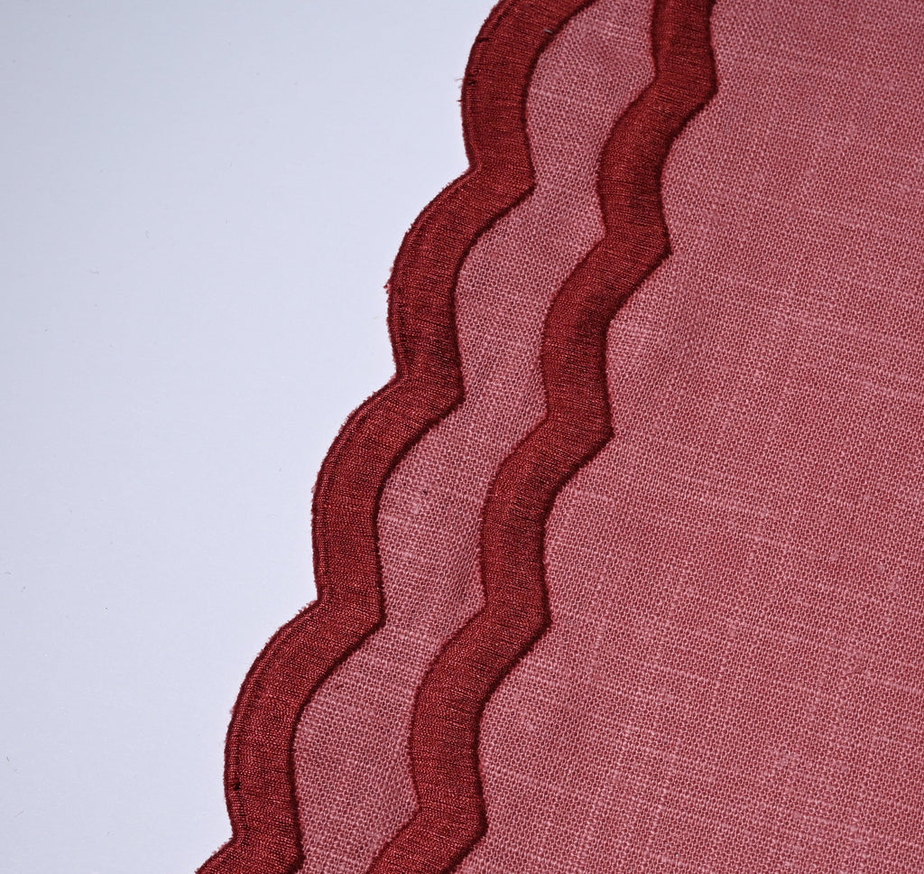 Henriette - Luxury Linens Placemats Marigold Clay Pink Placemats (set of 4)