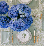 Henriette - Luxury Linens Placemats Marigold Green with Green Placemats (set of 4)