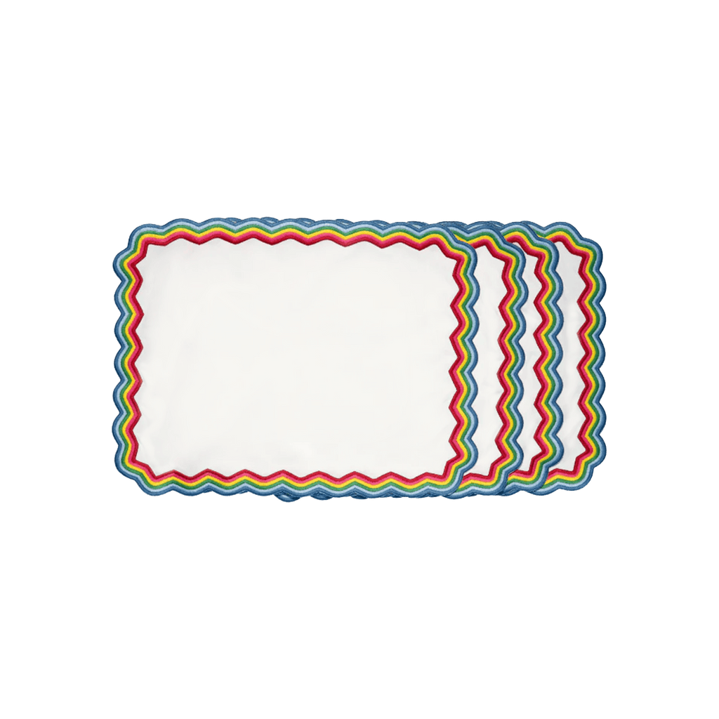 Henriette - Luxury Linens Placemats Marigold Multicolour Placemats (set of 4)