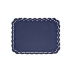 Henriette - Luxury Linens Placemats Marigold Placemats in Navy (set of 4)