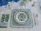 Henriette - Luxury Linens Placemats Marigold Stone Blue placemats (set of 4)