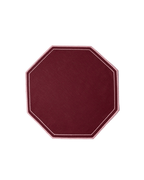 Henriette - Luxury Linens Placemats Octagon Placemat Burgundy (set of 4)