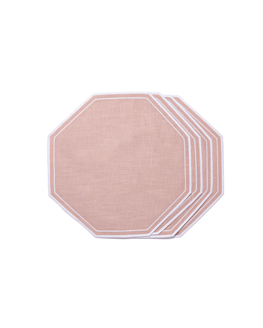 Henriette - Luxury Linens Placemats Octagon Placemat Dusty Pink (set of 4)