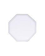 Henriette - Luxury Linens Placemats Octagon Placemat White/Green (set of 4)