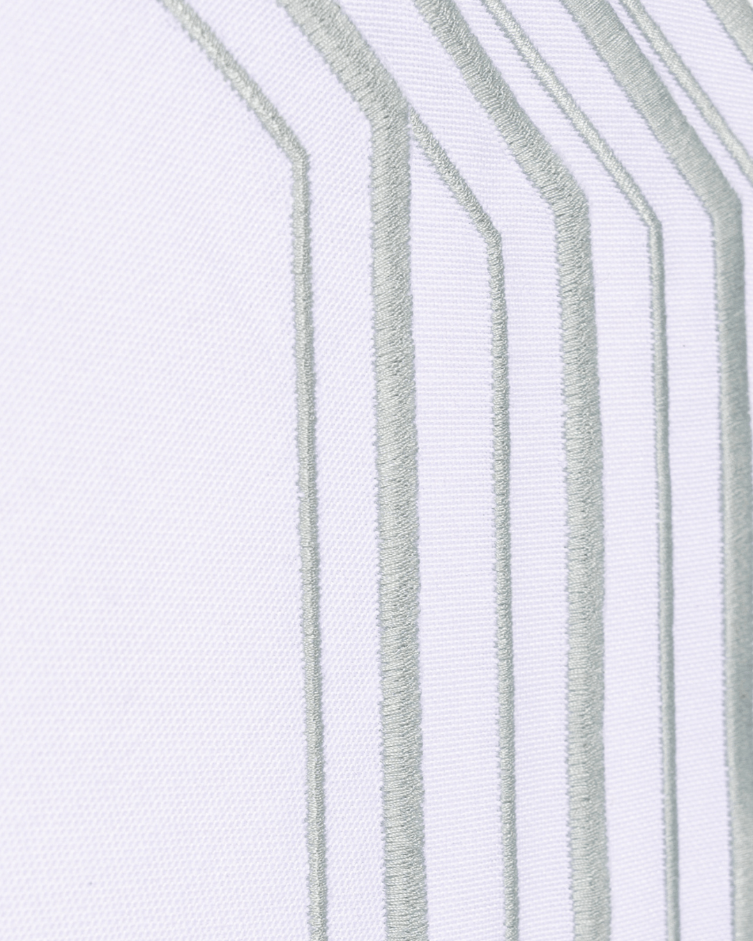 Henriette - Luxury Linens Placemats Octagon Placemat White/Green (set of 4)