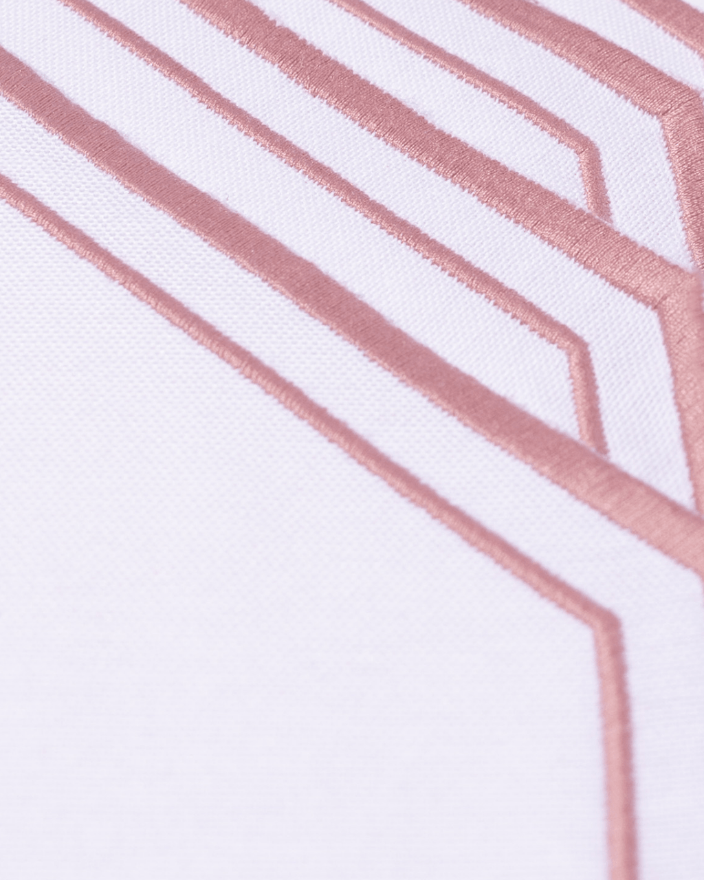 Henriette - Luxury Linens Placemats Octagon Placemat White/Pink (set of 4)