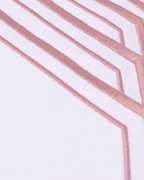 Henriette - Luxury Linens Placemats Octagon Placemat White/Pink (set of 4)