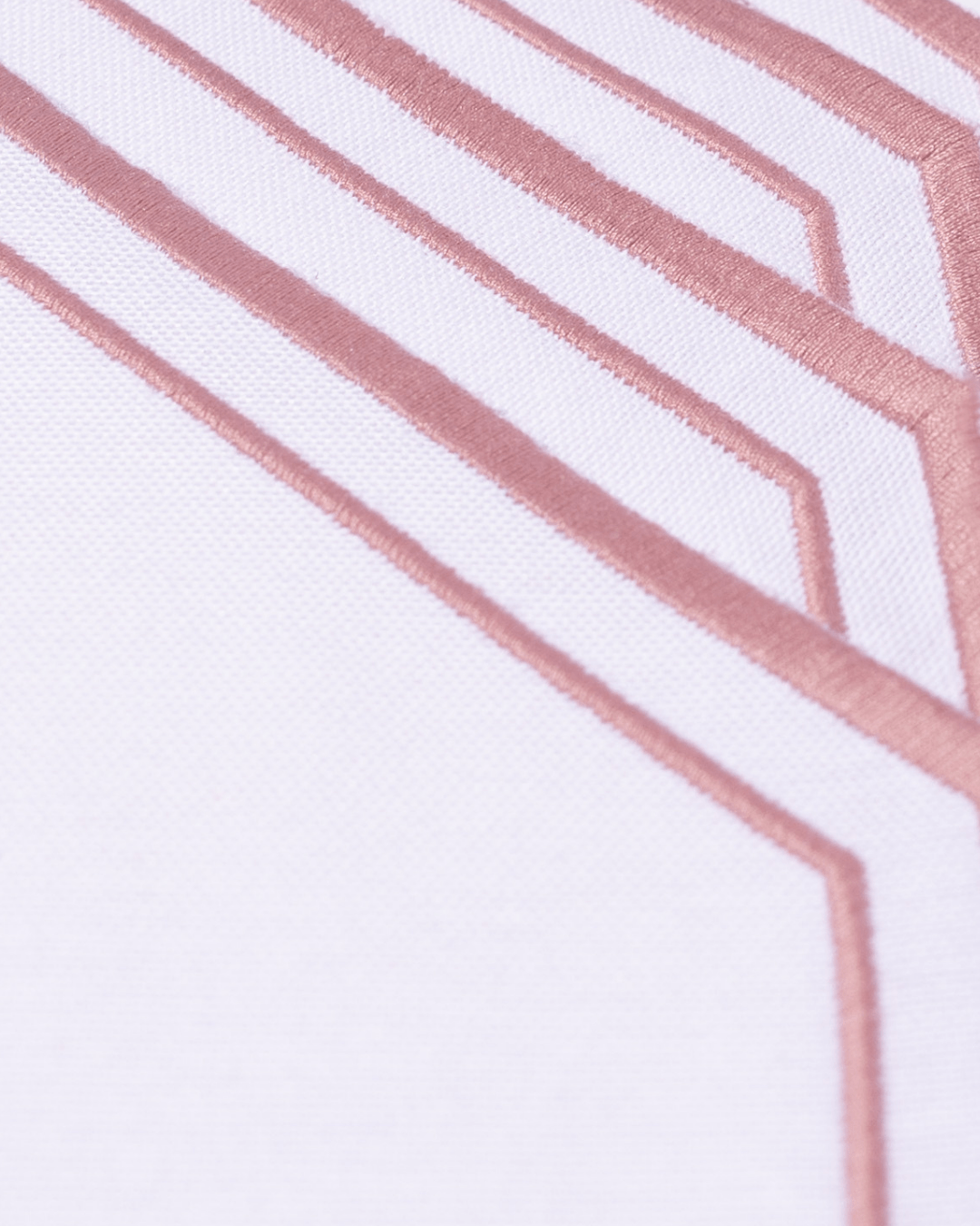 Henriette - Luxury Linens Placemats Octagon Placemat White/Pink (set of 4)