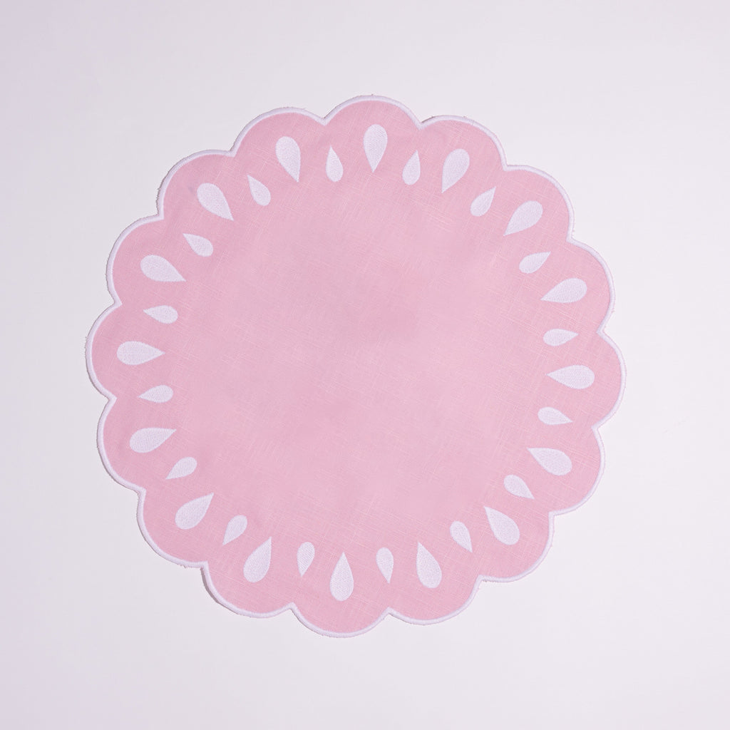 Henriette - Luxury Linens Placemats Pippa baby Pink Placemat  (set of 4)