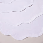 Henriette - Luxury Linens Placemats Round Clover White on White Placemats (set of 4)