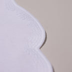 Henriette - Luxury Linens Placemats Round Clover White on White Placemats (set of 4)