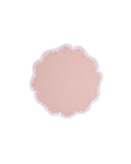 Henriette - Luxury Linens Placemats Round Flamestitch Dusty Pink